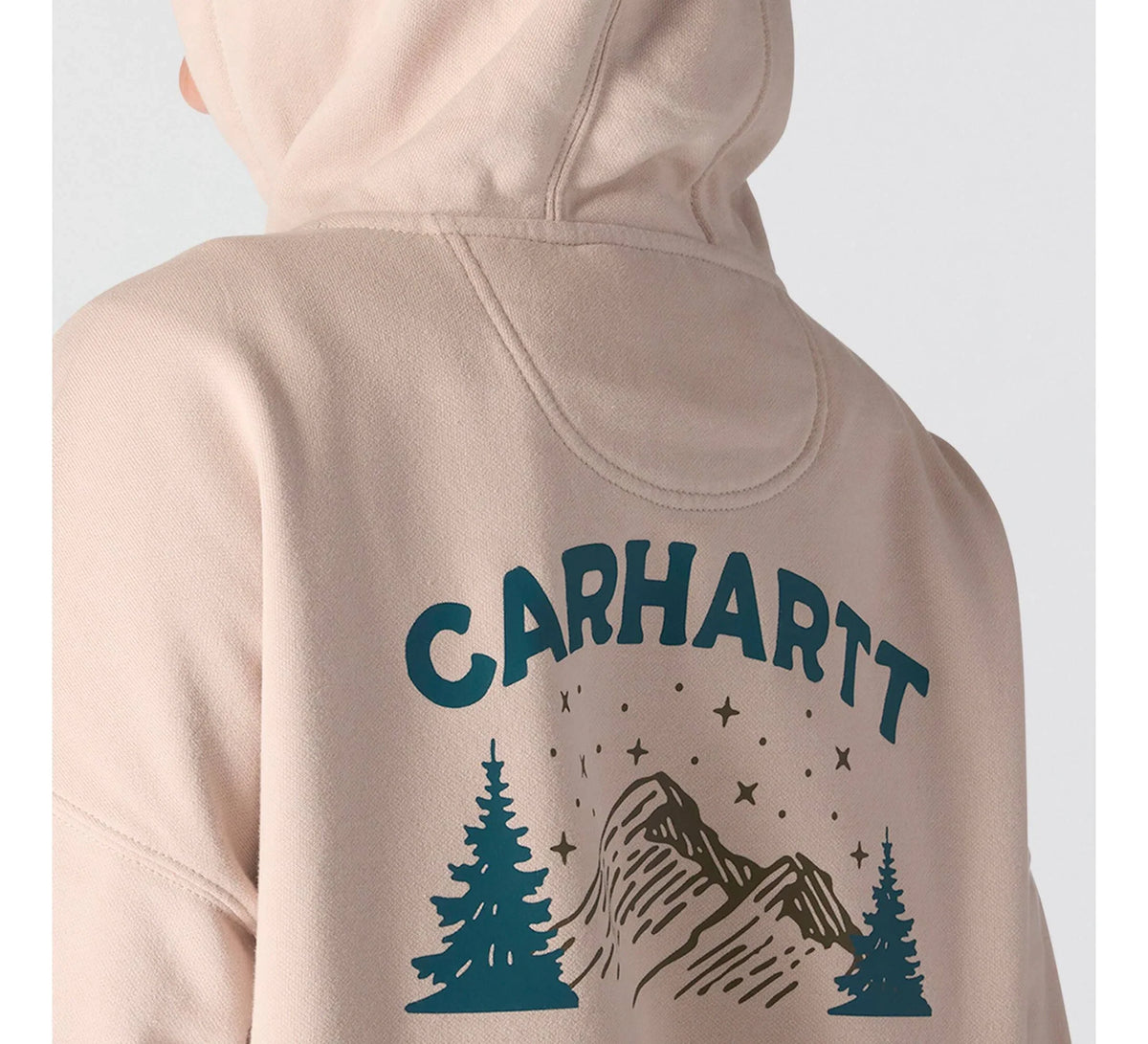 Women's Oversized Mountain Graphic Hoodie - Taupe