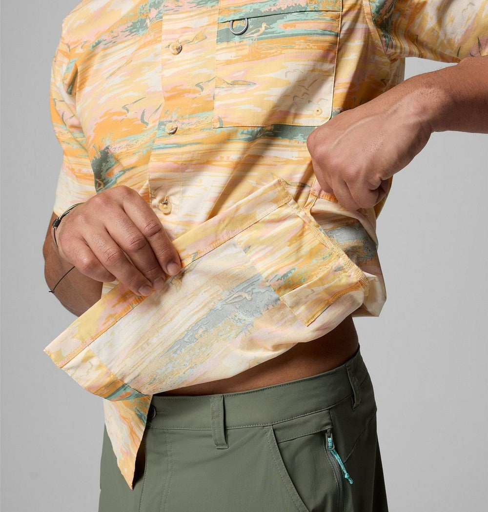 Men's Short-Sleeve Cotton Camp Shirt - Gray