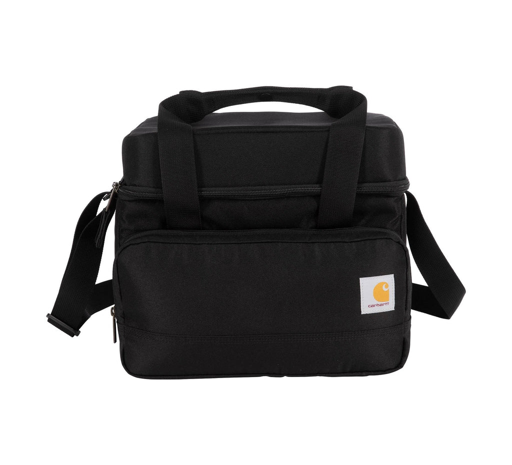 Insulated 18-Can Two-Compartment Cooler - Black