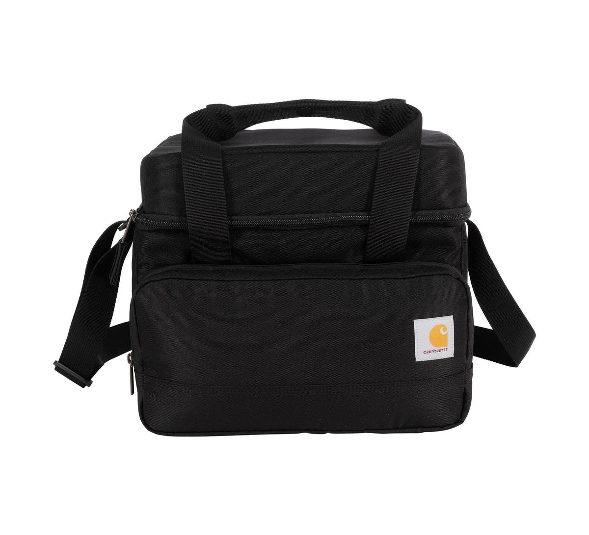 Insulated 18-Can Two-Compartment Cooler - Black