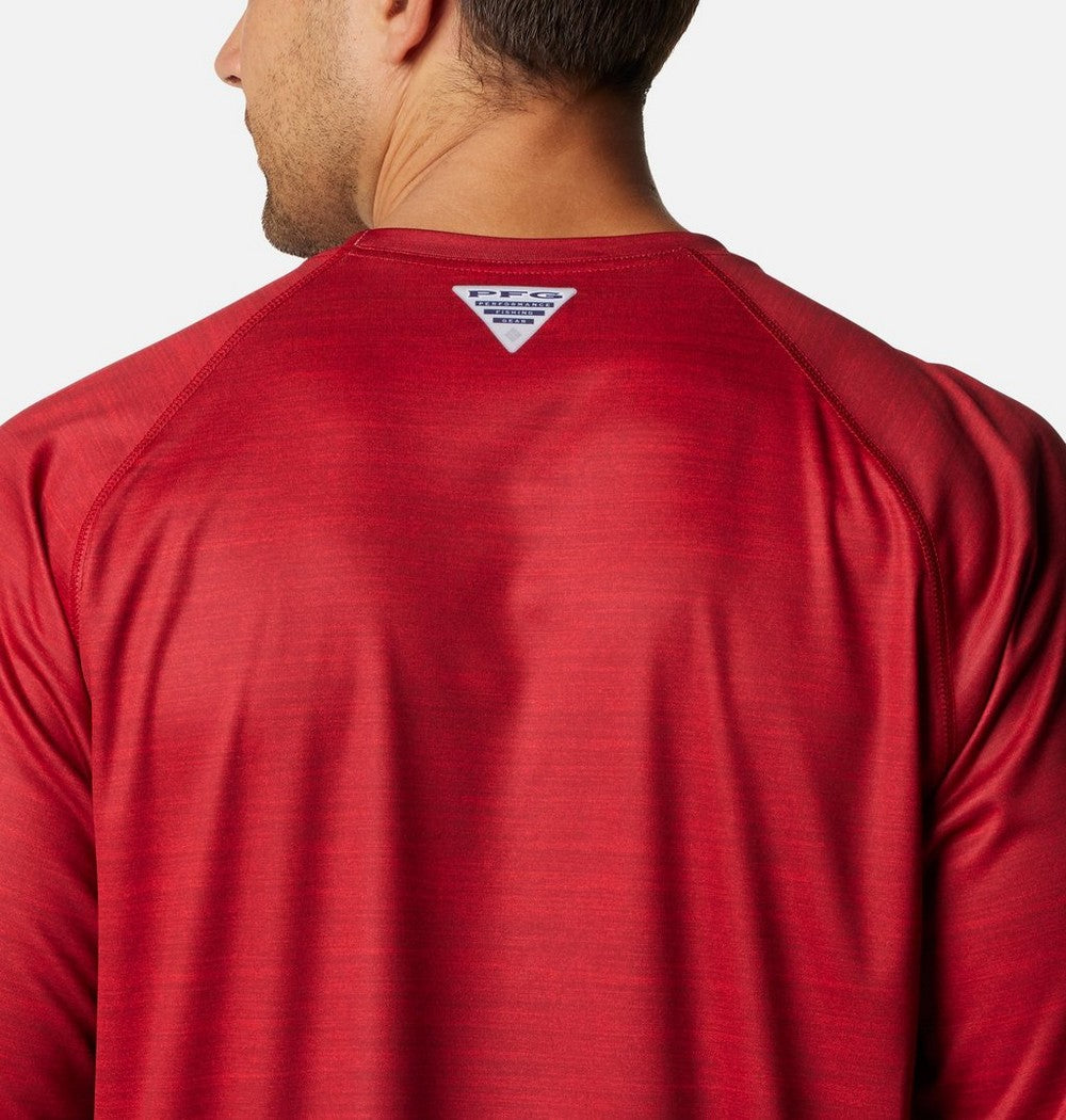 Men's Heather Long-Sleeve Team Logo Shirt - Red