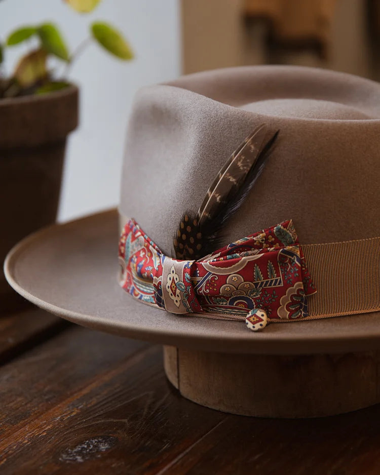 Bespoke Handmade Fedora - Special hat band + feather
