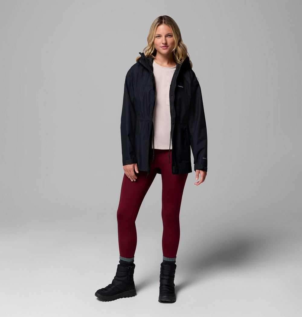 Women's Long Waterproof Rain Jacket - Mauve