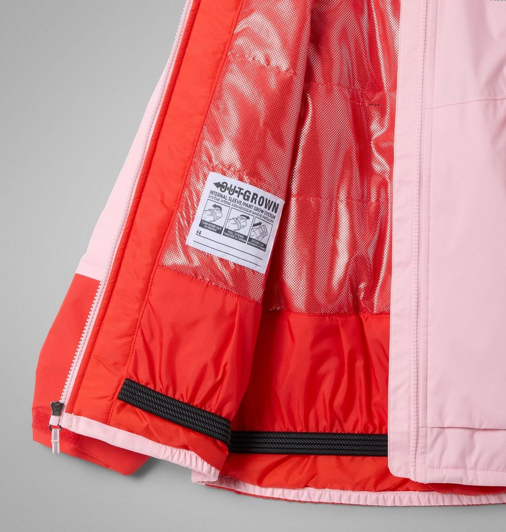Girls' Waterproof Insulated Ski Jacket - Pink Red