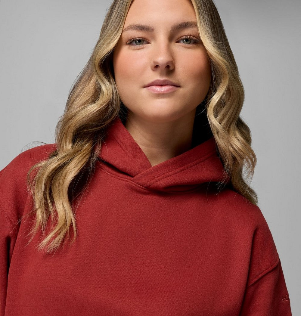 Women's Midweight Cotton Blend Hoodie - Brown