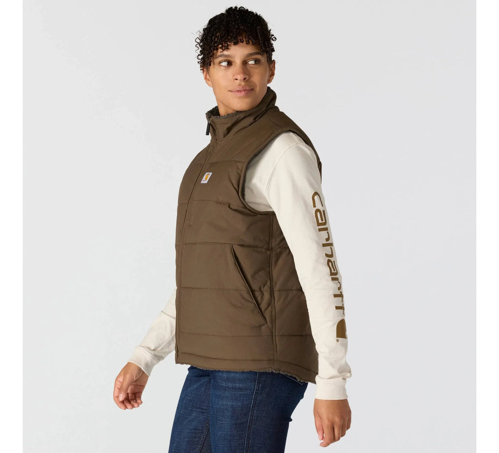 Women's Reversible Insulated Puffer Vest - Gray