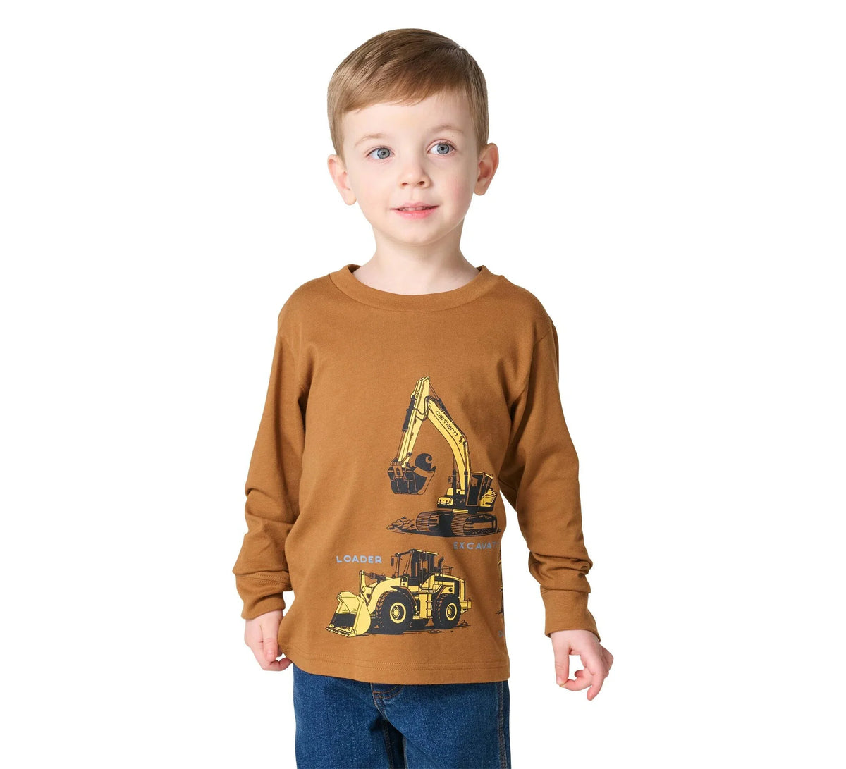 Boys' Construction Vehicle T-Shirt - Brown