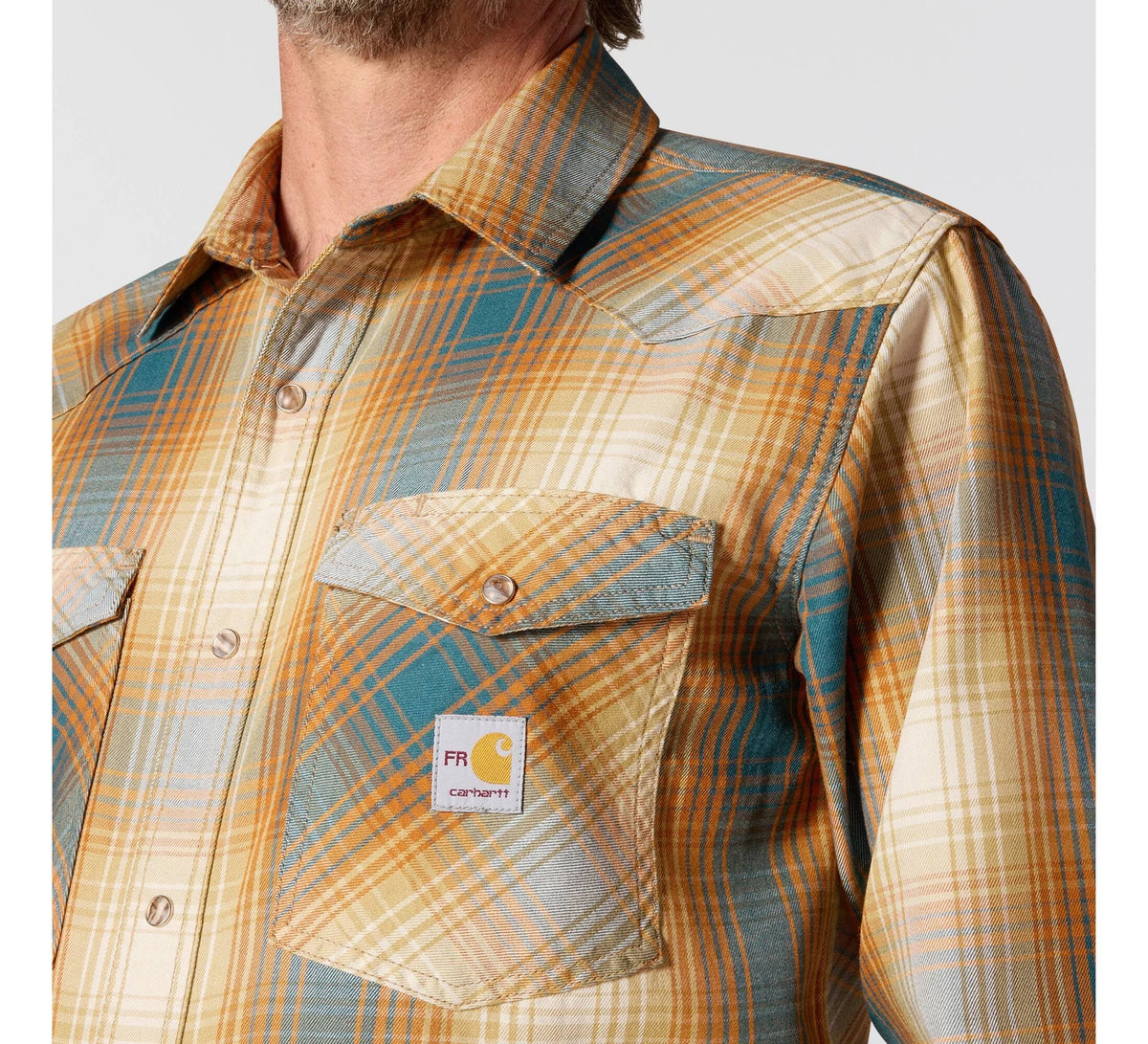 Men's Flame-Resistant Plaid Snap Shirt - Green