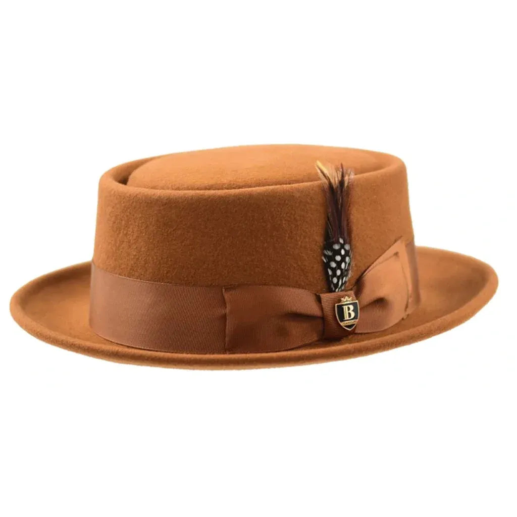 Thread Timeless Classic Wool Pork Pie - Cognac Brown