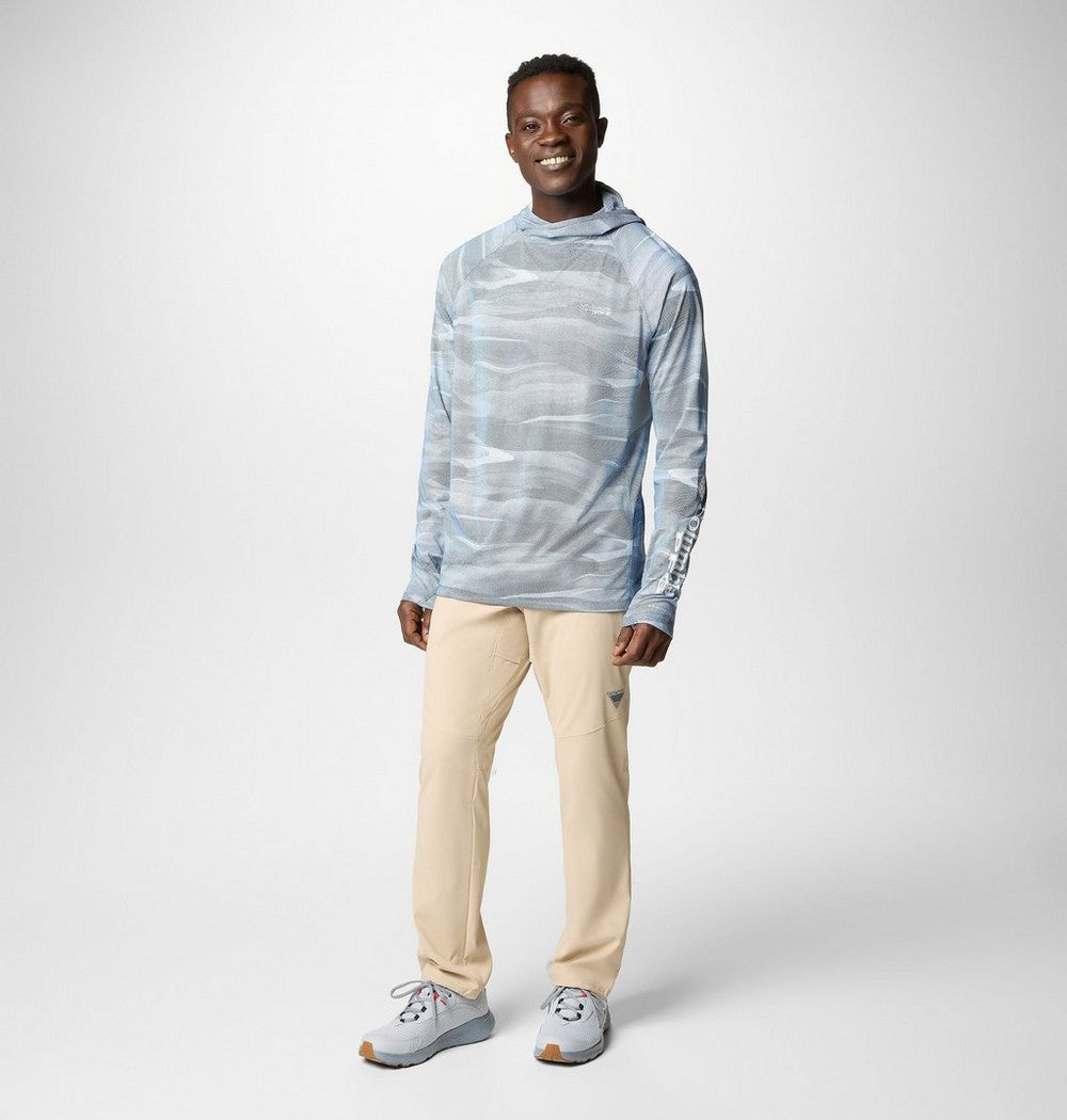 Men's UPF 50 Cooling Fishing Hoodie - Blue