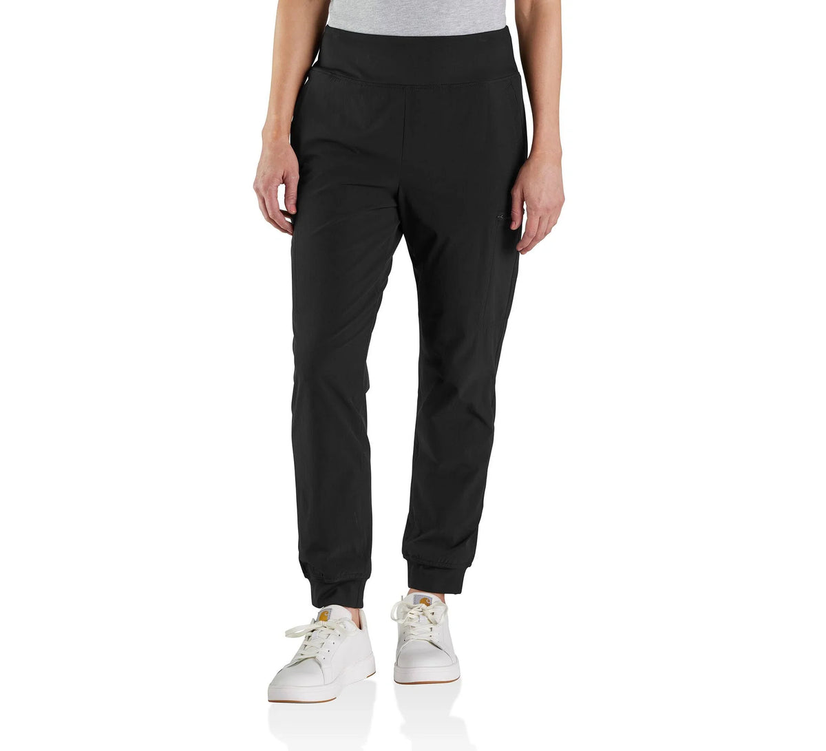 Women's Fleece-Lined Stretch Jogger Pants - Black