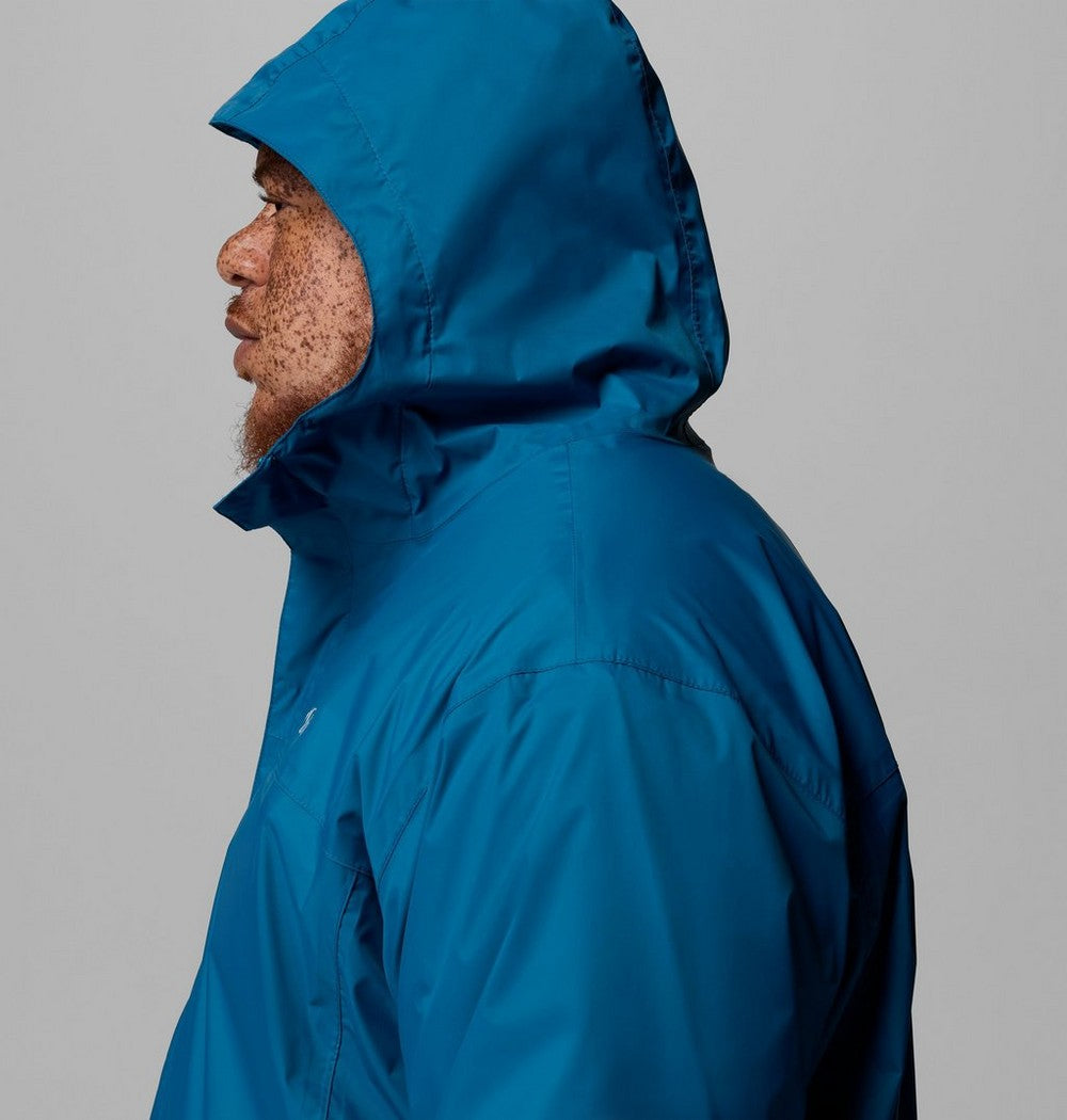 Men's Big Seam-Sealed Rain Jacket - Blue