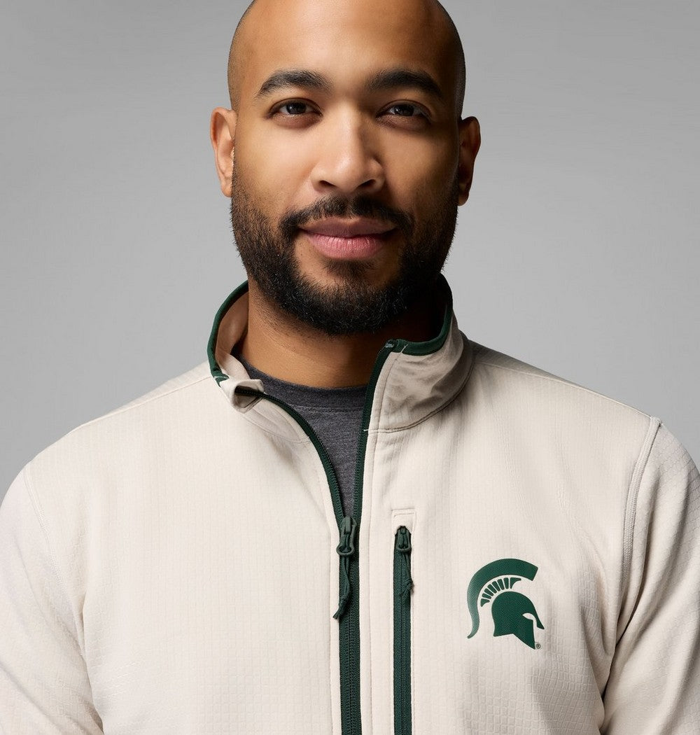 Men's Grid Fleece Half-Zip Pullover - Gray