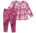 Baby Girls' Plaid Top & Legging Set - Rose