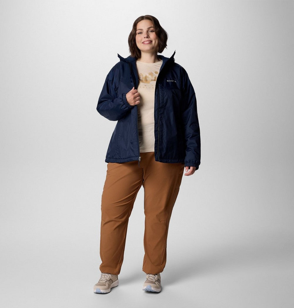 Women's Sherpa-Lined Rain Jacket - Green