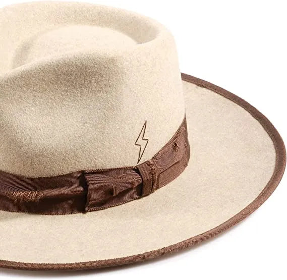 Vintage Lightning Fedora Firm Wool Felt Panama Hat