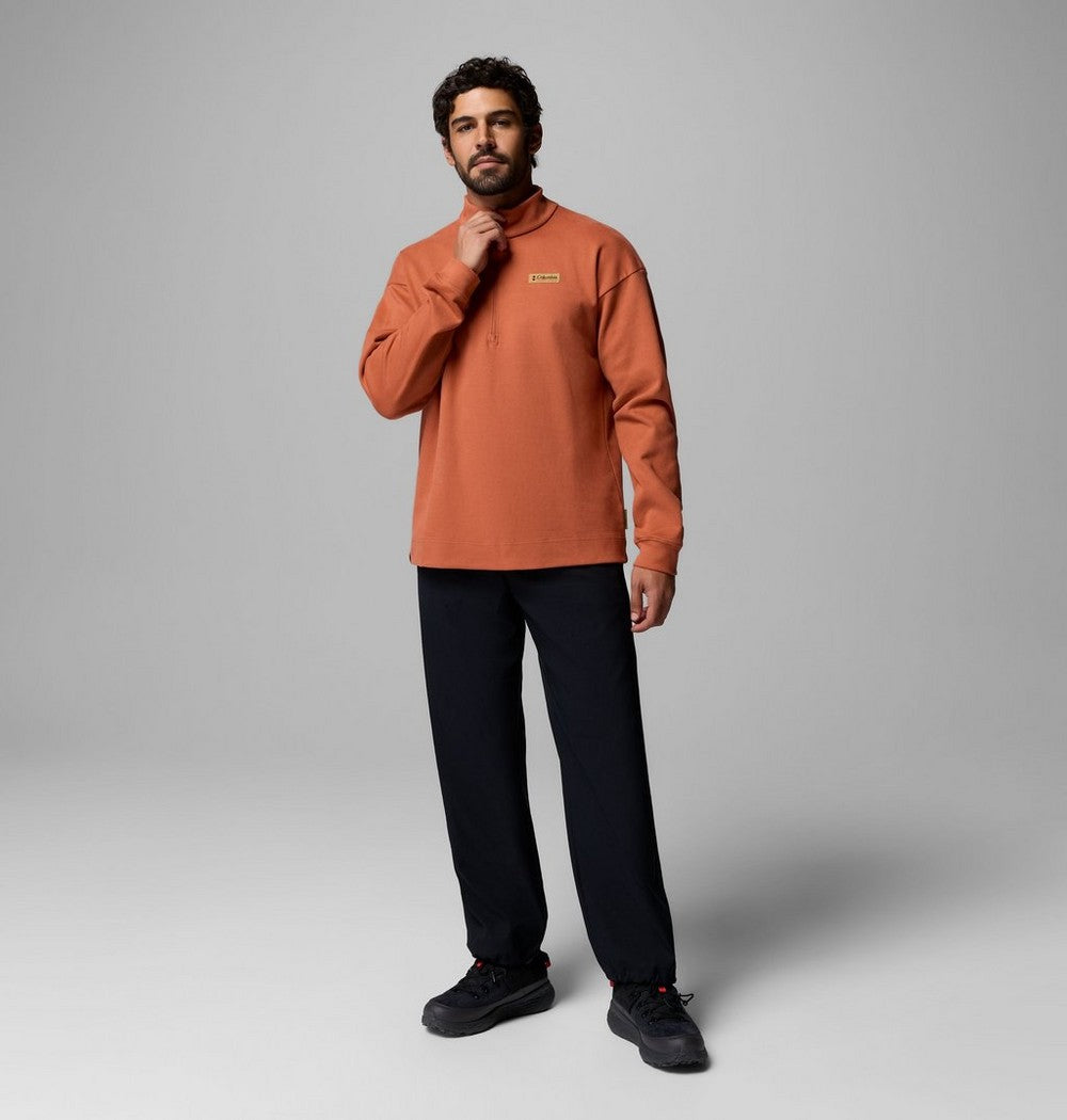 Men's Knit Quarter-Zip Pullover - Beige