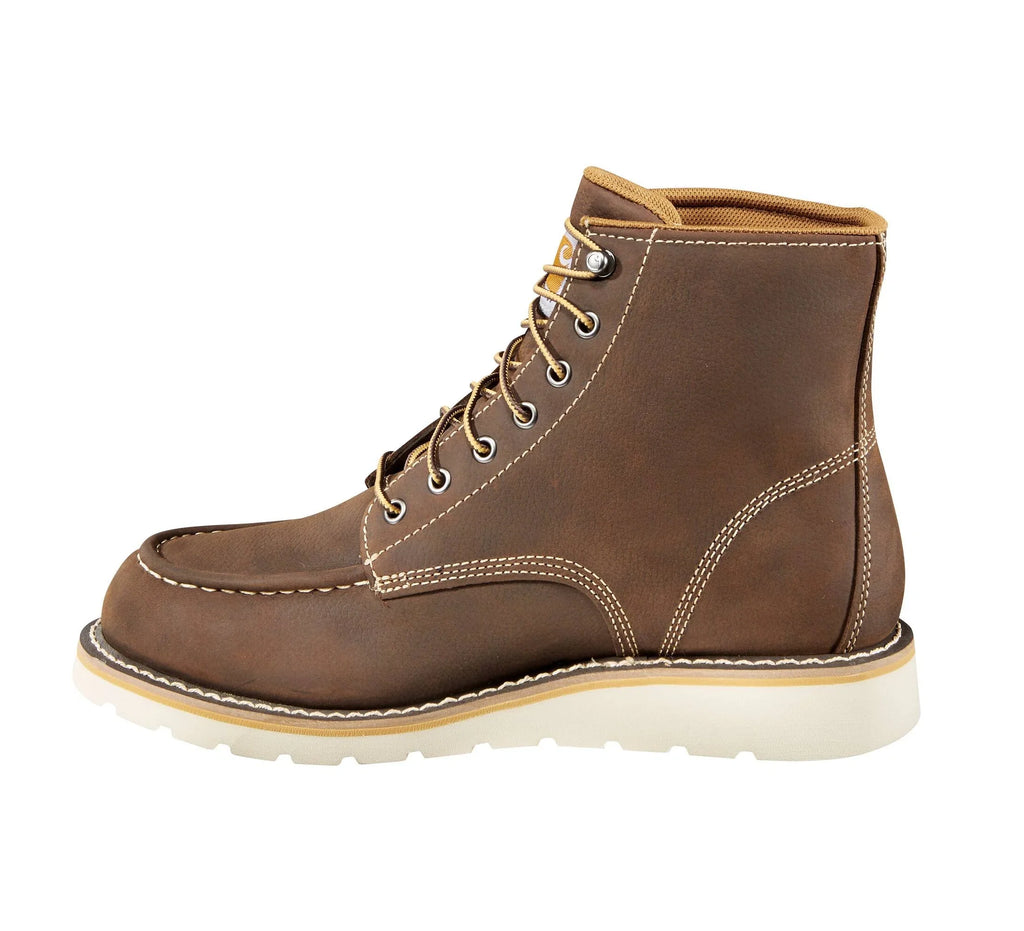 Men's 6-Inch Waterproof Moc Toe Wedge Boot - Brown
