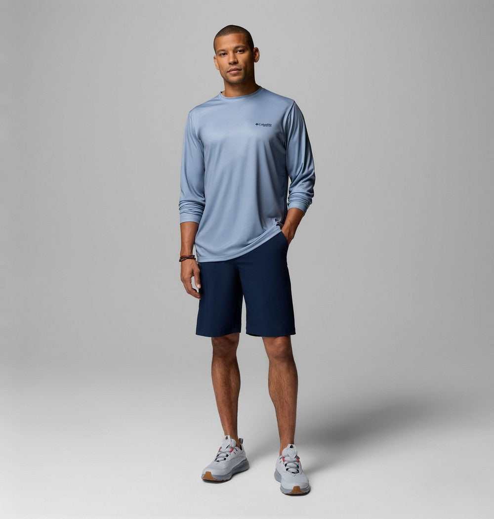 Men's Long Sleeve Fishing Shirt - Blue Navy