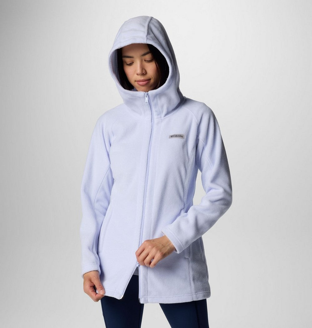 Women's Long Fleece Hoodie - Pink