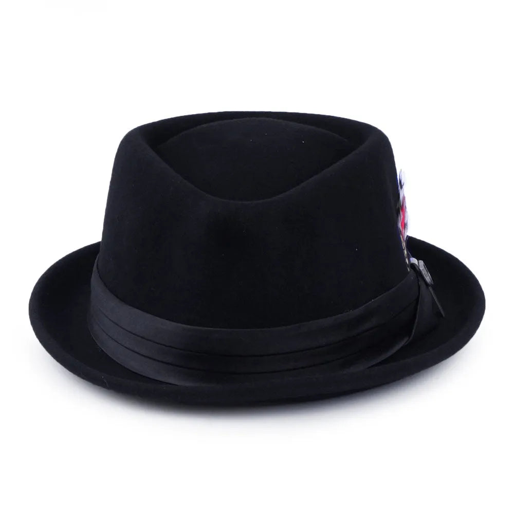 Brighton Wool Felt Pork Pie Hat - Black