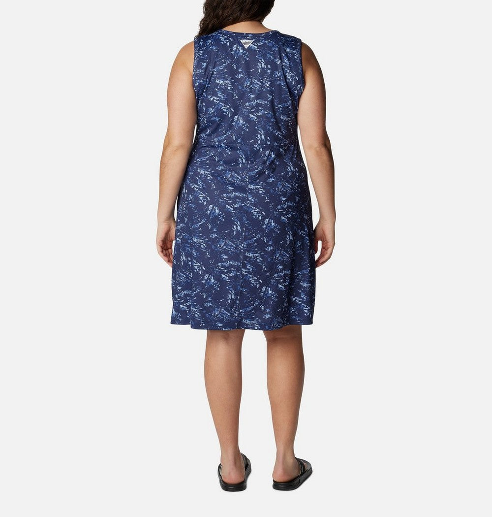 Women's Plus UPF 50 Tank Dress - Blue Print