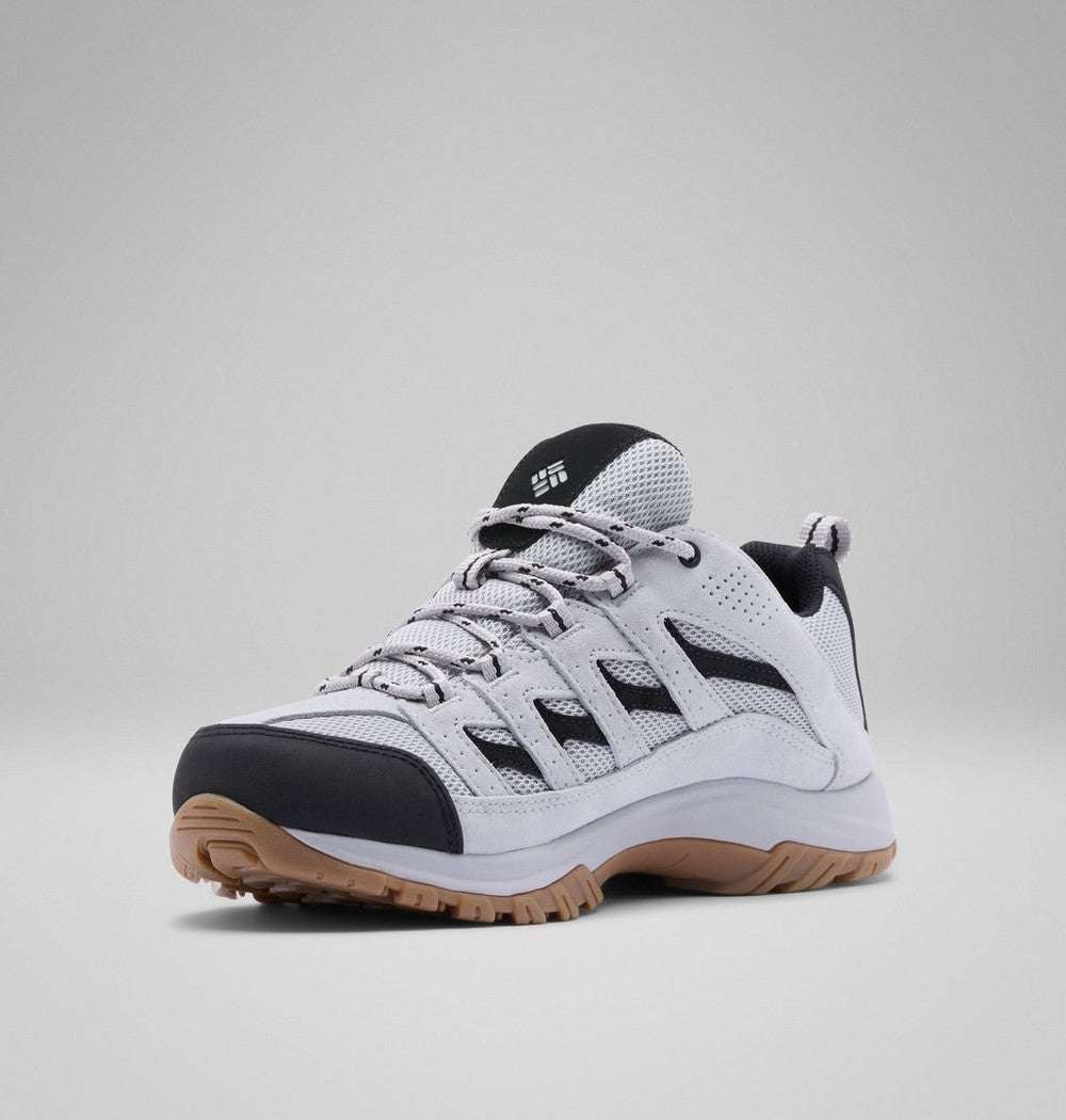 Men's Leather And Mesh Hiking Shoes - Gray