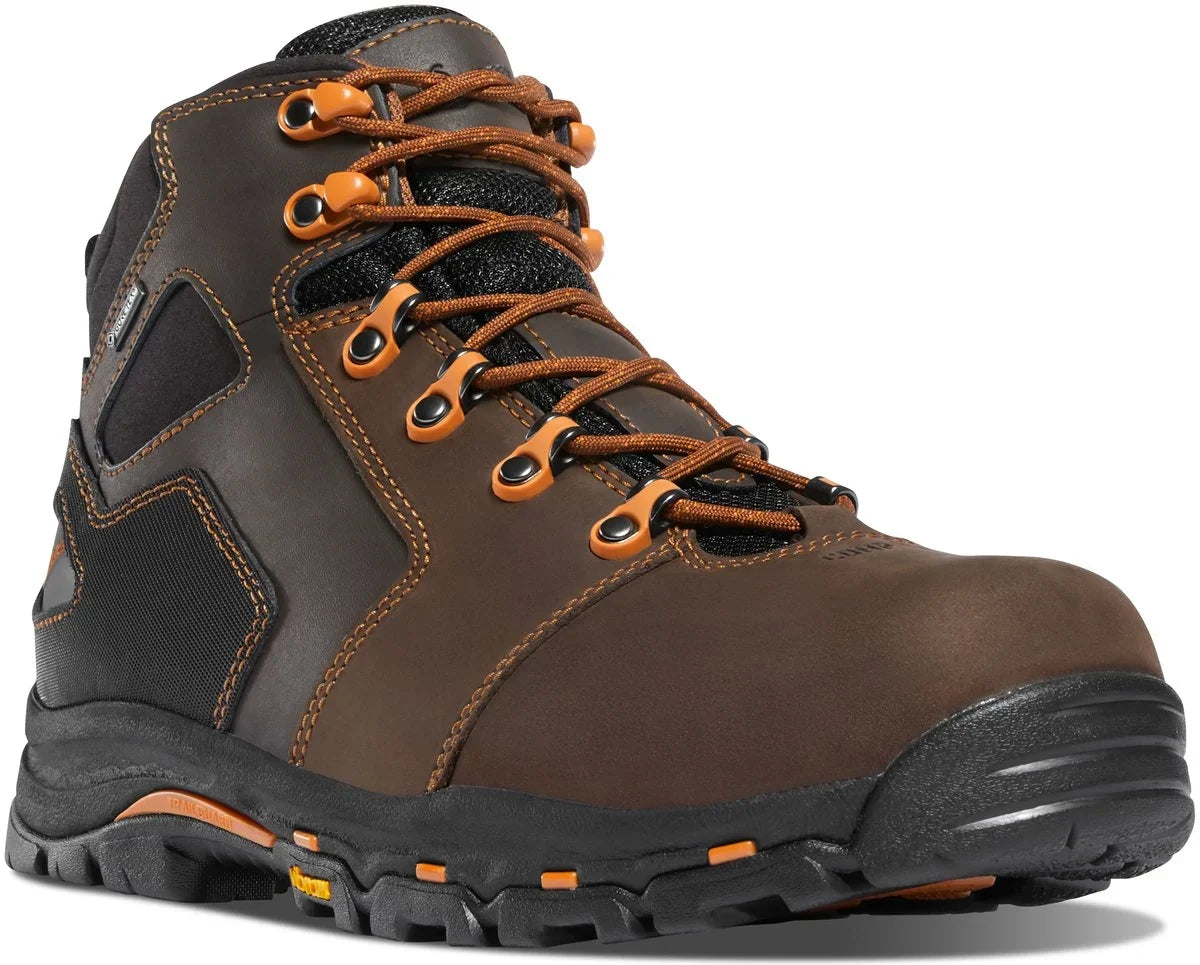 Men's 4.5-Inch Waterproof Work Boot - Brown/Orange