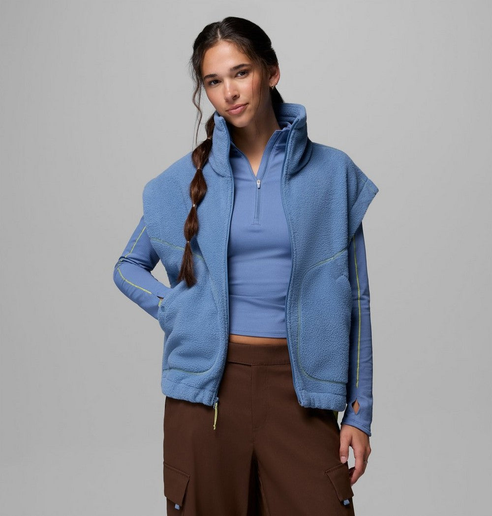Women's Relaxed Fleece Vest - Blue
