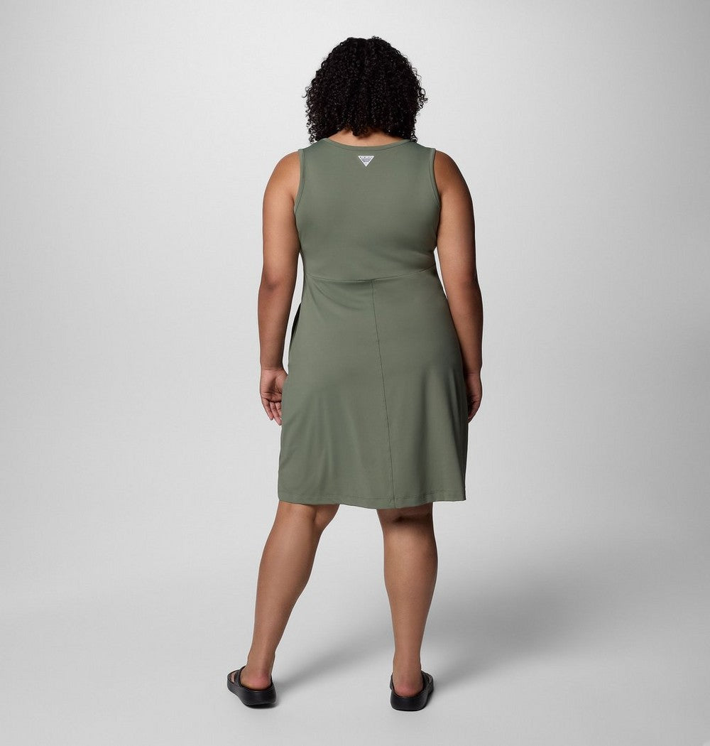 Women's Plus UPF 50 Tank Dress - Blue Print