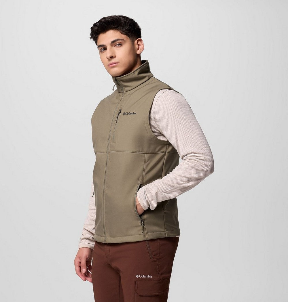 Men's Wind-Resistant Softshell Vest - Gray