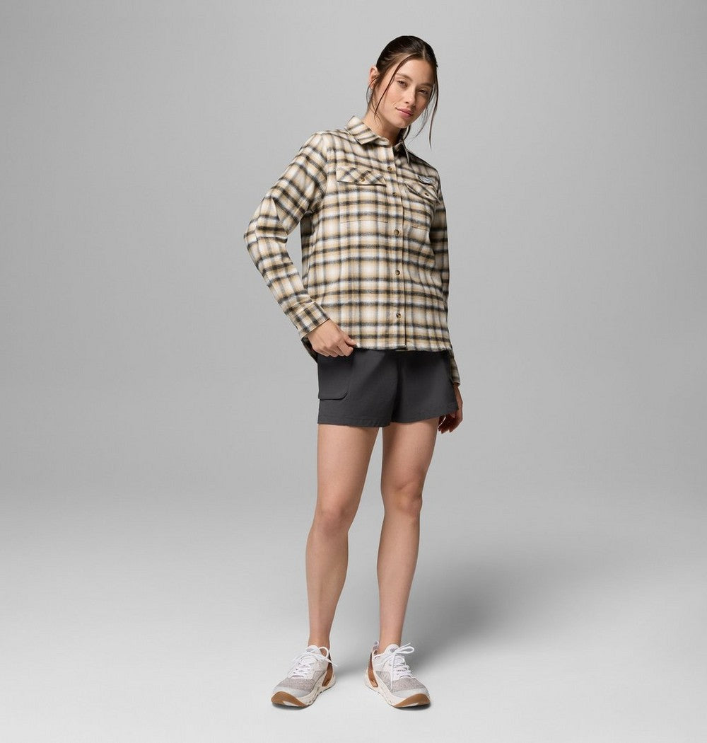 Women's Stretch Fishing Flannel Shirt - Plaid