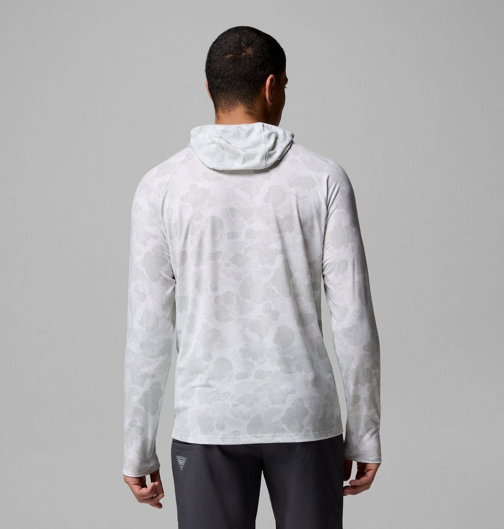 Men's Printed Fishing Hoodie - Gray Camo