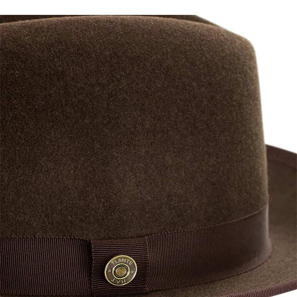 Classic Center-Creased Fedora-King (Cocoa Brown)