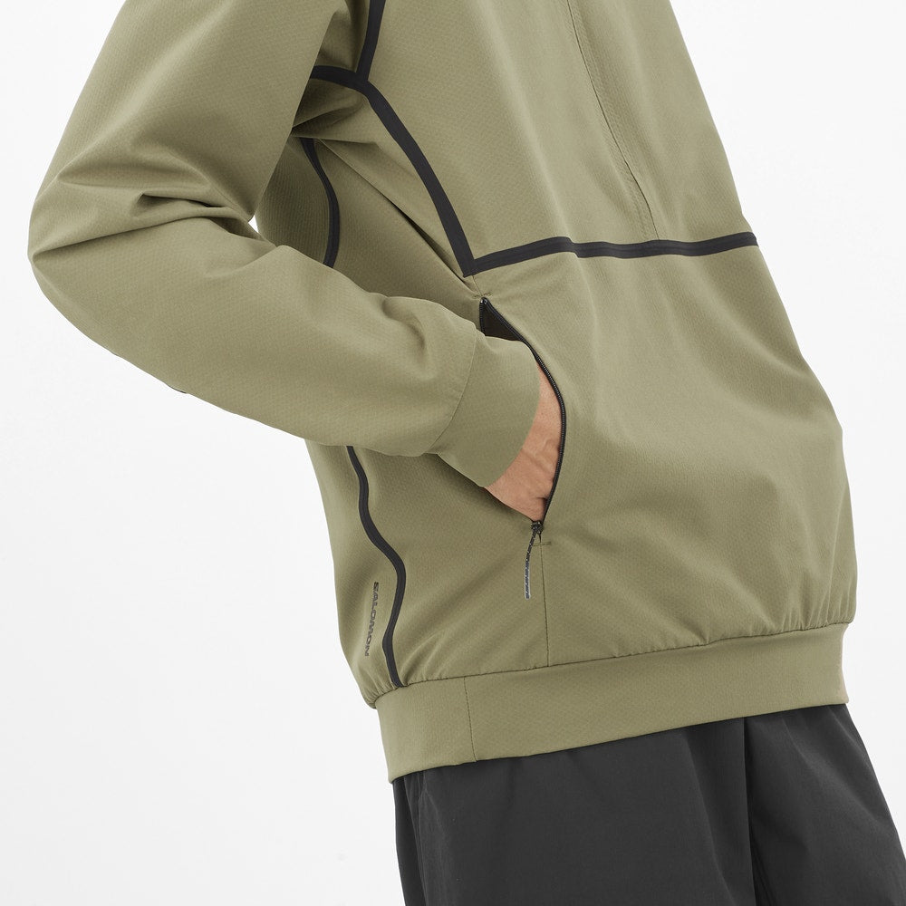 Unisex Half-Zip Softshell Midlayer - Stone Gray