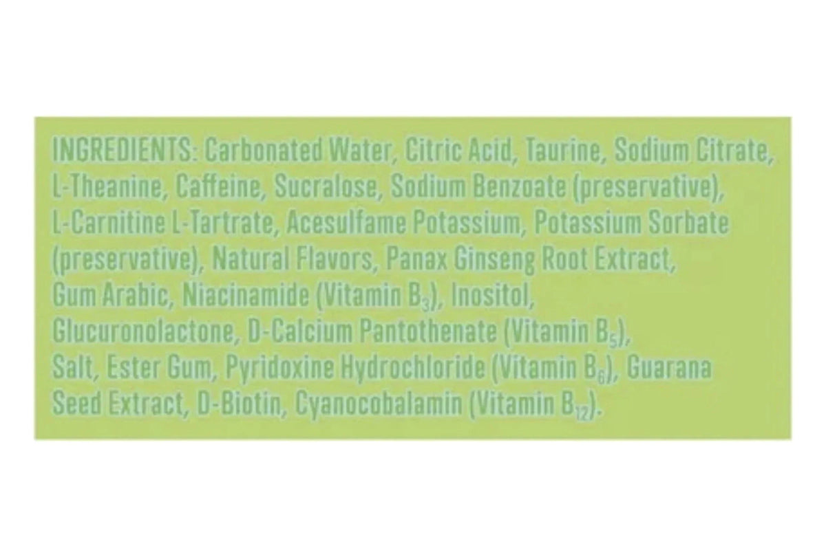 Energy Drink, Lime Slush Flavor, 12 Pack 12fl oz Cans, Sugar Free, Low Calories, 200mg Caffeine