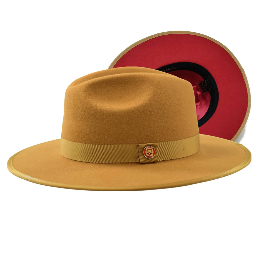 9 Colors-Bruno Capelo Monarch Red Bottom Wide Brim Wool Fedora