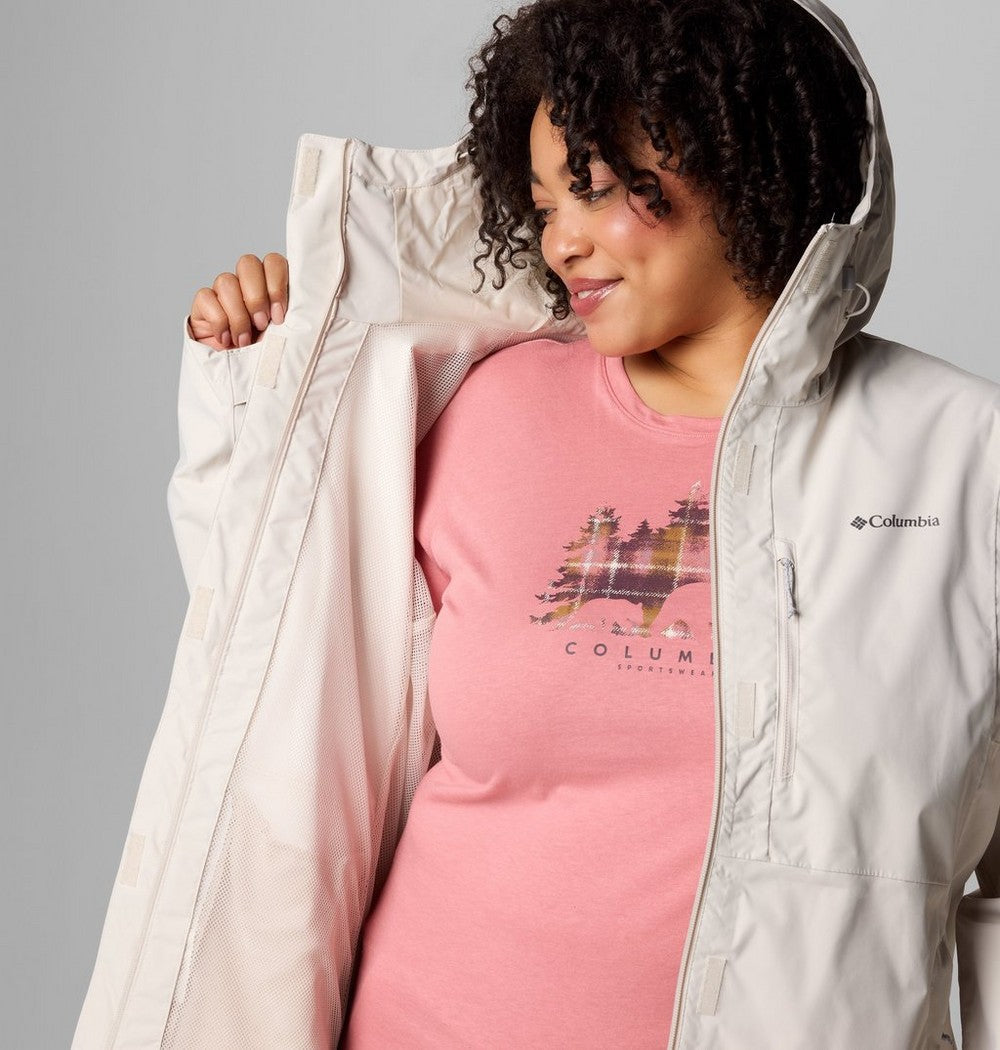 Women's Plus Size Waterproof Rain Jacket - Navy