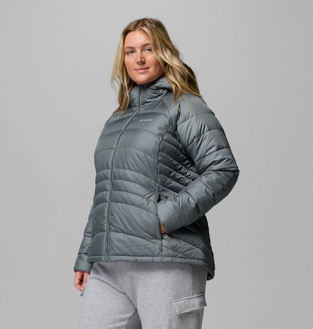 Women's Plus Size Insulated Hooded Jacket - Blue