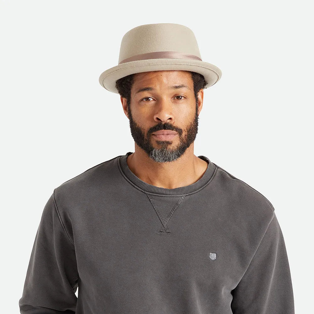 Brighton Wool Felt Pork Pie Hat - Beige