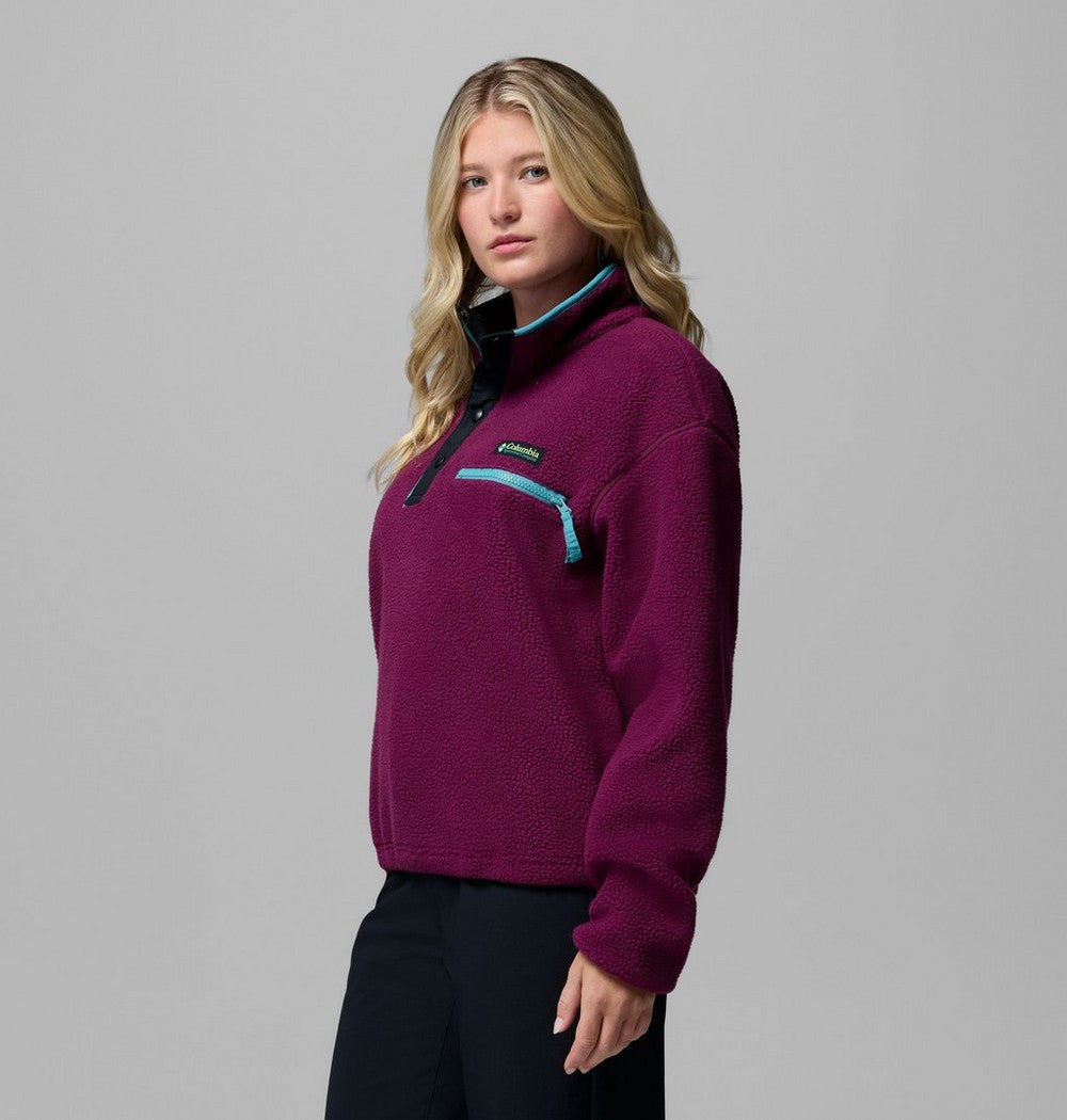 Women's Cropped Half-Snap Fleece Pullover