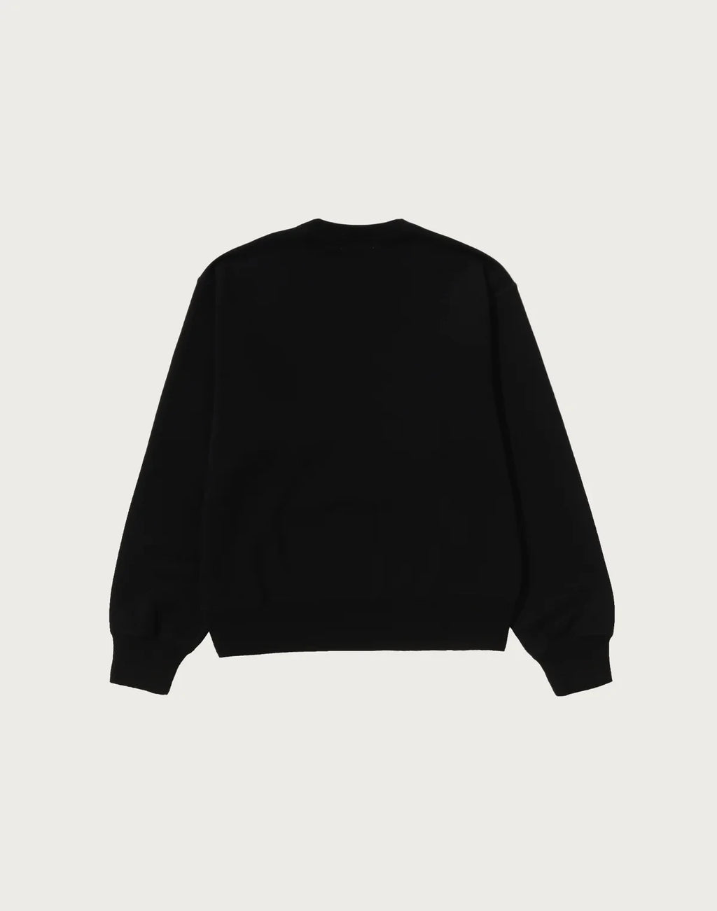 Women's Cotton Fleece Patch Crewneck - Black