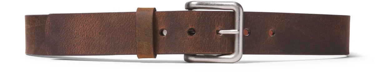 Oil-Tanned Leather Belt - Brown