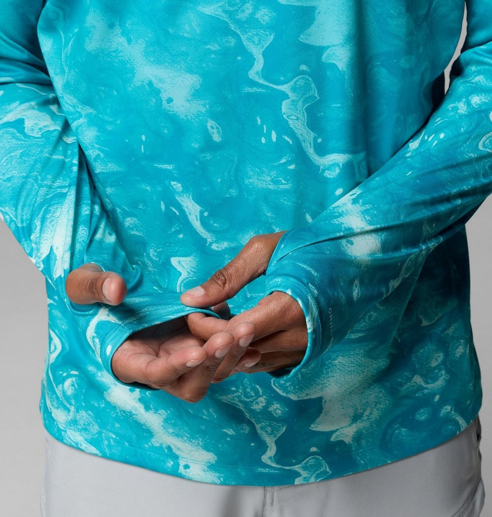 Men's Ventilated UPF 50 Sun Hoodie - Teal