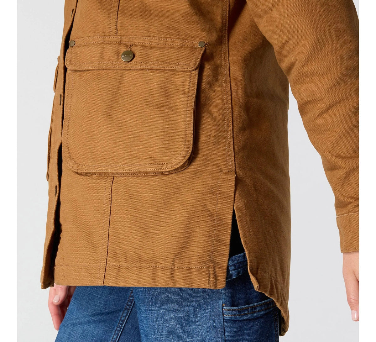 Women's Insulated Canvas Field Jacket - Brown