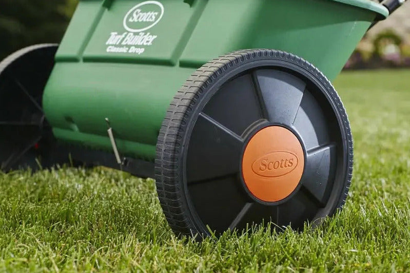 Scotts Turf Builder Classic Drop Spreader - Precision Lawn Fertilizer & Seed Distributor