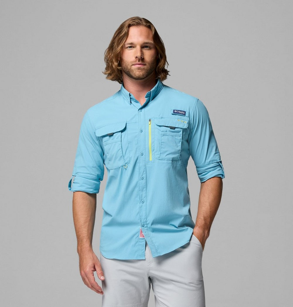 Men's UPF 50 Fishing Button-Up Shirt - Navy