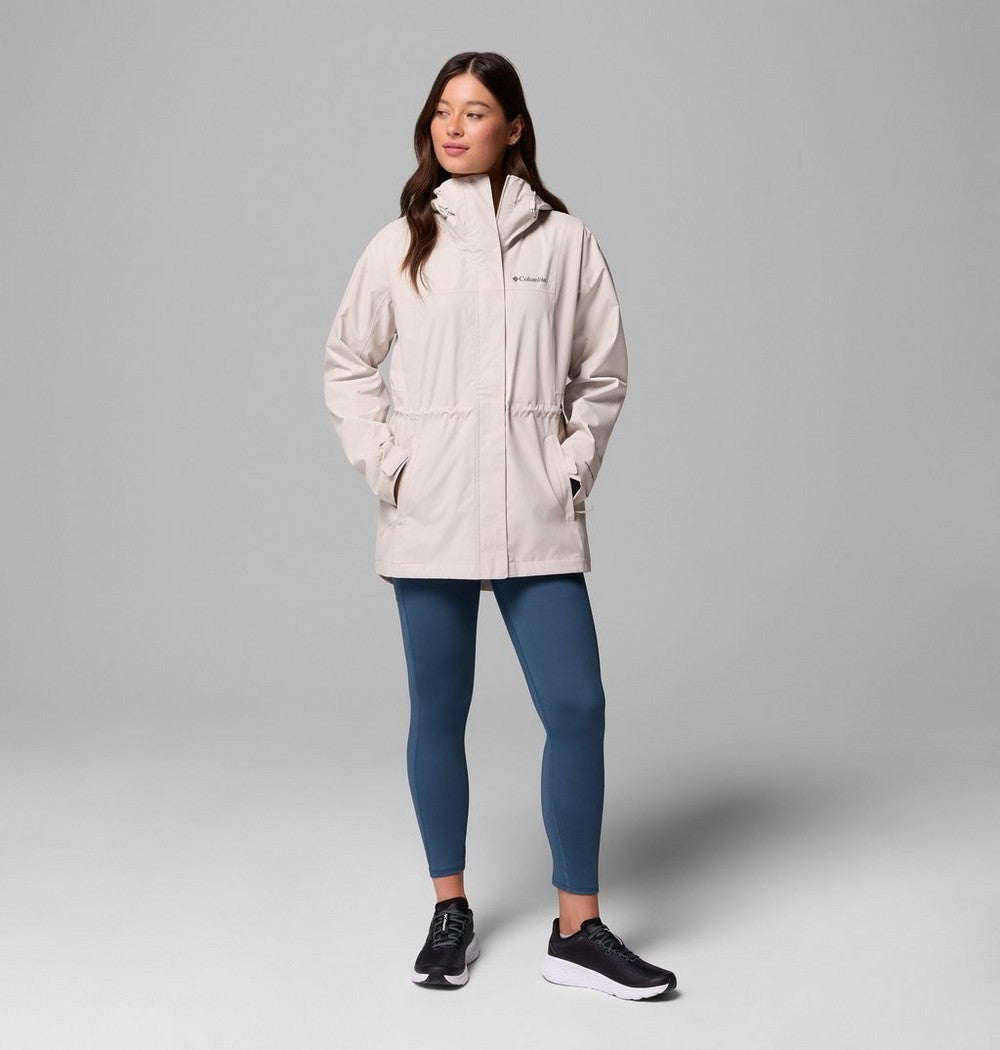 Women's Long Waterproof Rain Jacket - Mauve