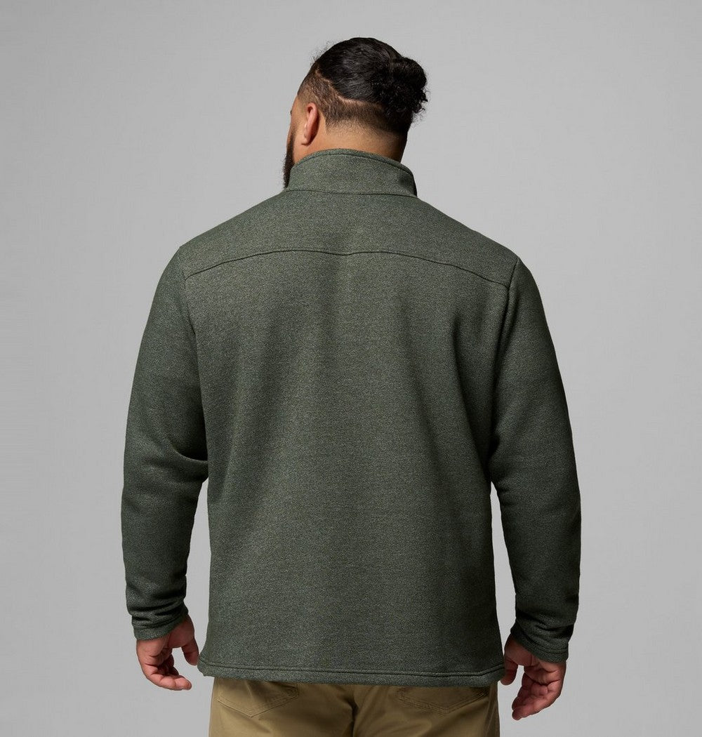 Men's Big Cotton-Blend Half-Zip Pullover - Black