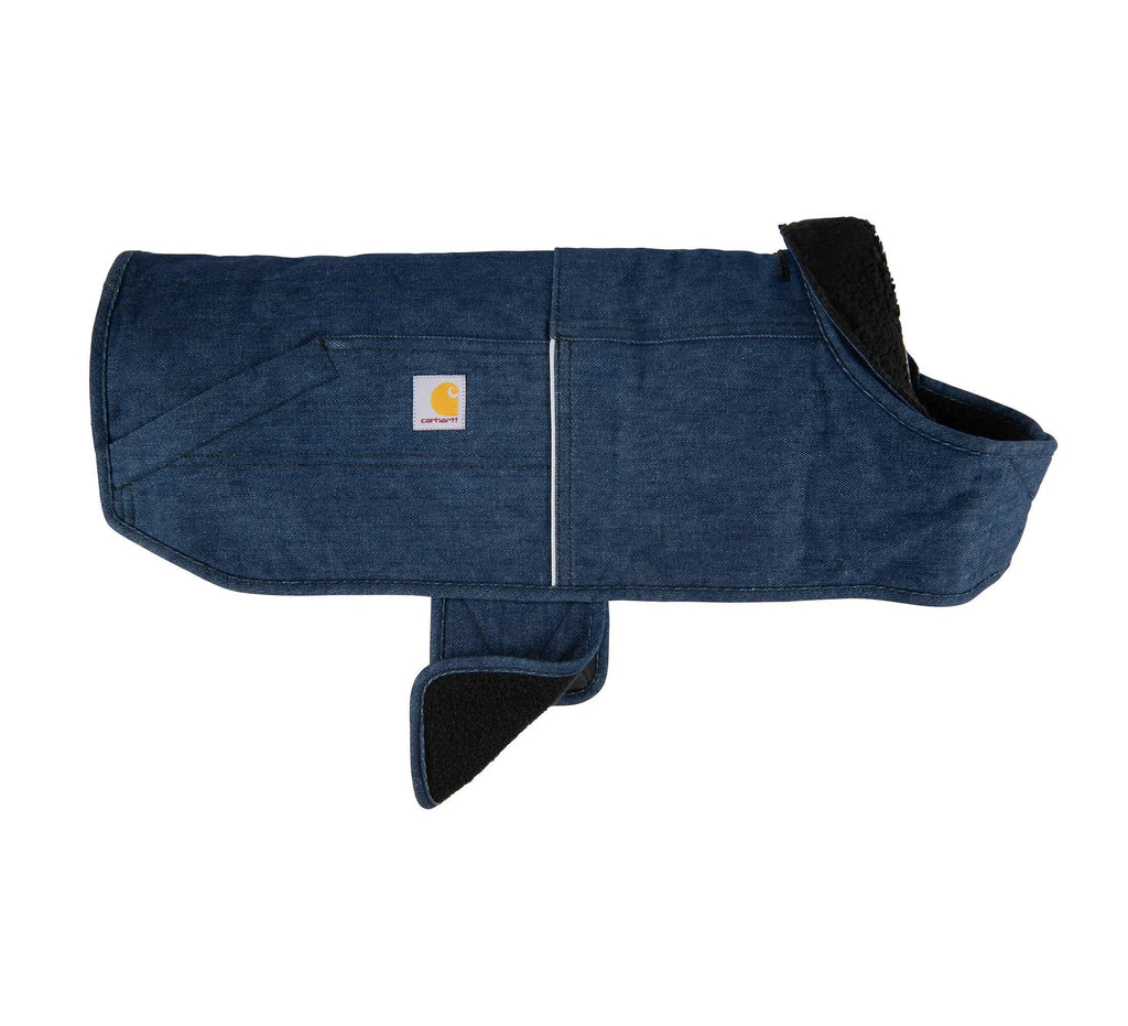 Insulated Denim Dog Coat - Blue
